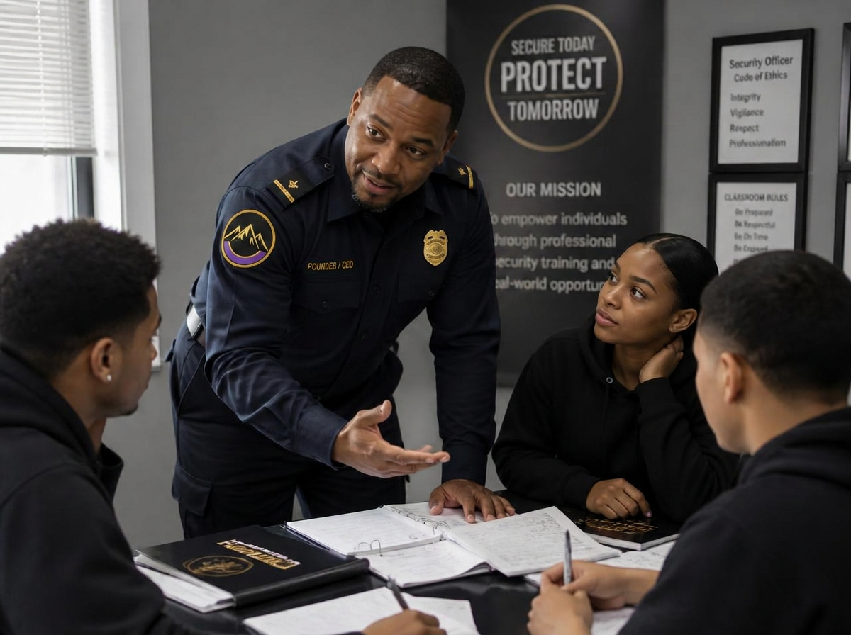 Summit Force funds 40-hour guard card scholarships for community members entering the security field.