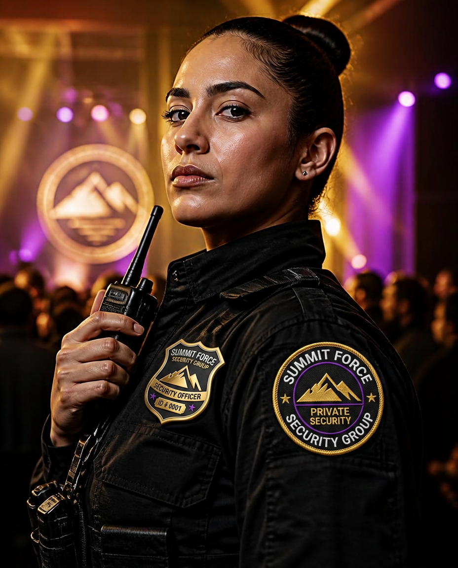 Summit Force officer radio-linked to 24/7 dispatch during a shift.
