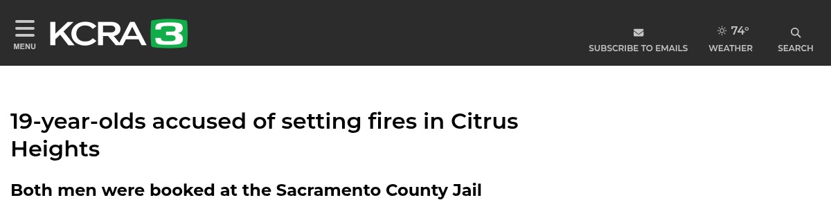 Citation from the KCRA 3 story naming our officer's on-scene report.