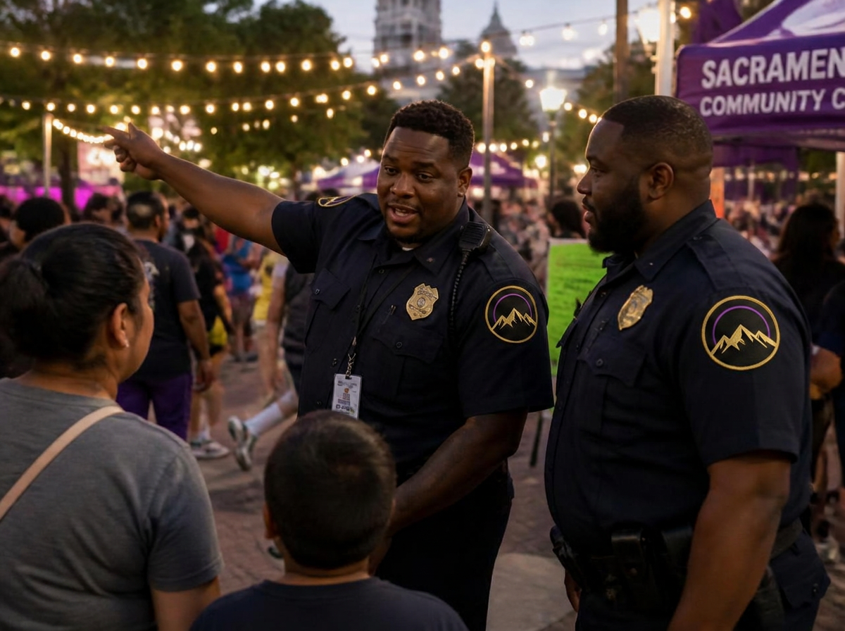 Summit Force officers at a Sacramento community safety event.